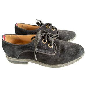 Tommy Hilfiger Black Suede Oxfords